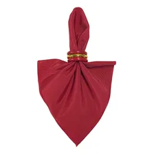 12 Porta Guardanapo E 12 Guardanapos Modelo Natal Decoração Cor Porta Guardanapo Vermelho Com Dourado - Guardanapo Vermelho Foto mini 1