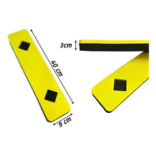 12 Protetores Para-choque Eva Parede Estacionamento Garagem Cor Amarelo/preto Foto mini 4