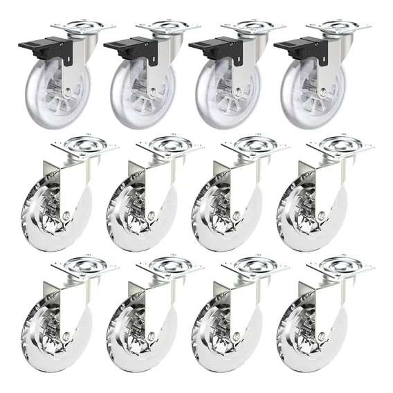 12 Rodizio Rodinha Moveis Anti Risco Roda Silicone Gel 100mm Foto 1