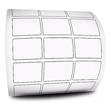 12 Rolos Etiqueta Couche 33x22 3 Colunas + 6 Ribbons Cor Branco Foto mini 2