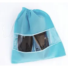 12 Saco Organizador Azul Para Guardar Sapato TĂȘnis 30x30cm Foto mini 2