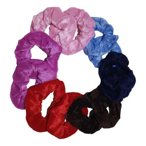 12 Scrunchies Veludo Xuxa Amarrador Rabic贸 Fluflu Foto 1
