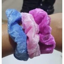 12 Scrunchies Veludo Xuxa Amarrador Rabic贸 Fluflu Foto mini 4
