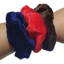 12 Scrunchies Veludo Xuxa Amarrador Rabic贸 Fluflu Foto mini 3