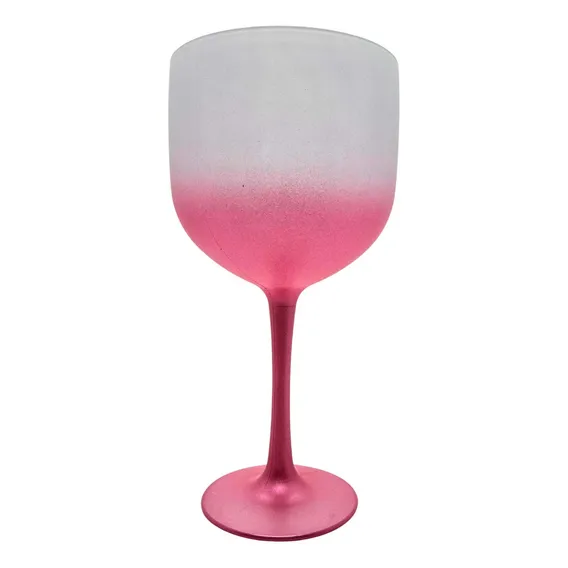 12 Taças De Gin 580ml Acrílico Coloridas Degrade Para Festa Cor Rosê Gold Foto 1