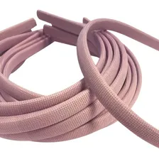 12 Tiara Arco Encapada Forrada 10mm / 1cm - Diversas Cores Cor Lilás Foto mini 4