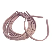 12 Tiara Arco Encapada Forrada 10mm / 1cm - Diversas Cores Cor Lilás Foto mini 3