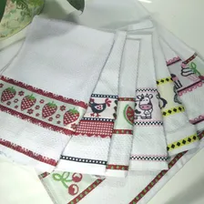 12 Toalha Louça Pano Prato Copa Felpudo Atoalhado Jacquard Cor Sortido Foto mini  2