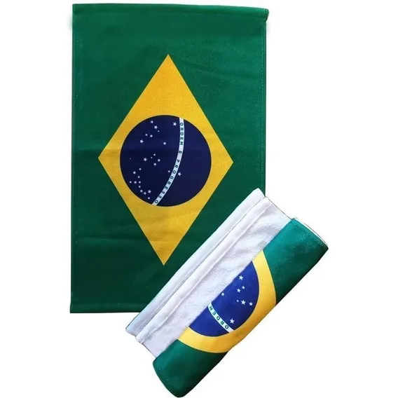 12 Toalhas De Rosto Brasil Bolsonaro Cor Verde Foto 1