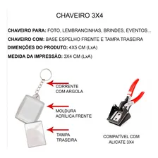 12 Unidades Chaveiro AcrÃlico Porta Retrato Foto 3x4 Foto mini 4