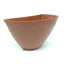 12 Vaso Meia Lua Rattan Jardim Horta Vertical 1 L Kit 12 Pçs Foto mini 2