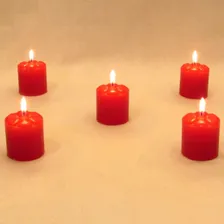12 Vela Noturna Vermelha Decoração Namorados Romântica Natal Foto mini 2