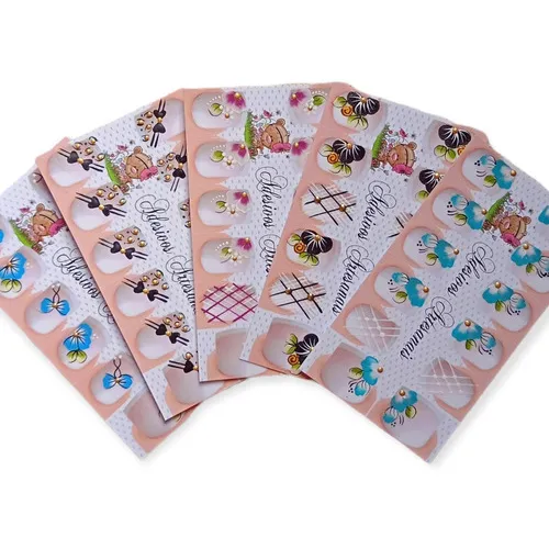 120 Adesivos Artesanais Nail Artes Lindas Artes Unhas Joias Foto 1