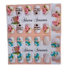 120 Adesivos Artesanais Nail Artes Lindas Artes Unhas Joias Foto mini  3