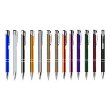 120 Canetas Metal Personalizadas A Laser Tinta Azul Exterior Variadas Foto mini 1