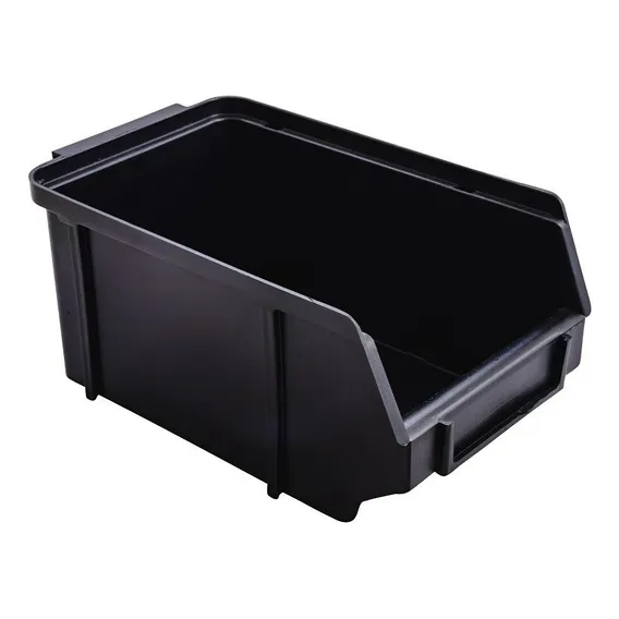 120 Gaveta Plástica Bin N4 Caixa Organizadora Preta Cor Preto Foto 1