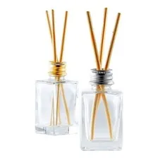 120 Kit Frasco Difusor Aromatizador Vidro Quadrado 3 Varetas Foto  mini 1