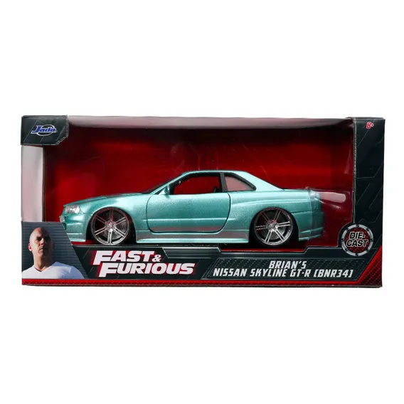 1/24 Brians Nissan Skyline GTR-r34 Jada Foto 1