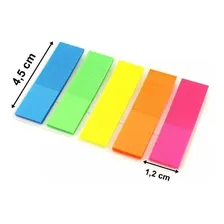 125 Marcadores Página Colorido 5cores Leitura Livro, Caderno Foto mini 3