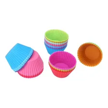 12pcs. Forminha Para Mini Cupcake Muffin - Forma De Silicone Cor Diversas Foto mini  2