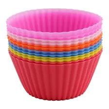 12pcs. Forminha Para Mini Cupcake Muffin - Forma De Silicone Cor Diversas Foto mini 4