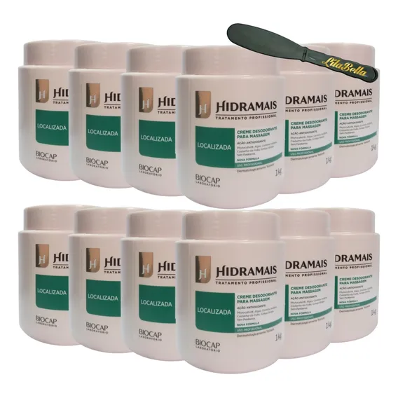 12un Creme Massagem Phytocafeil 1kg Hidramais + Espátula Foto 1