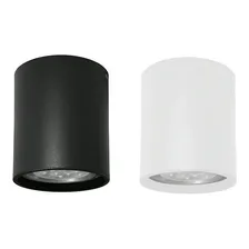 12x Spot Sobrepor Cilindro De Teto Para Gu10 AlumÃnio + Led Estrutura Branco Led Frio Foto mini 1