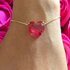 13 Pulseiras Gravatinha Cor Pink Folheado A Ouro 18k Comprimento 26 Cm Diâmetro 24 Foto mini 3