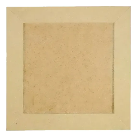 14 Quadro Moldura C/ Borda Artesanato 20x20 Mdf Madeira Cru Foto 1