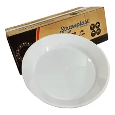 140 Prato Redondo Refeição 21cm Branco AcrÃlico Strawplast Foto mini 1