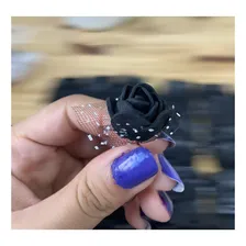 144 Mini Rosas Artificial De Eva Seda Pacote Com Preto Foto mini 4