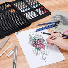 145pcs Kits Para Desenho Técnico Profissional Esboço Lápis Foto mini  3