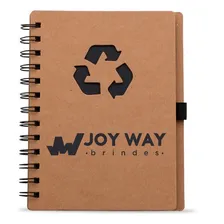 15 Bloco Anotações Eco Reciclado Preto Personalizado Foto mini 1