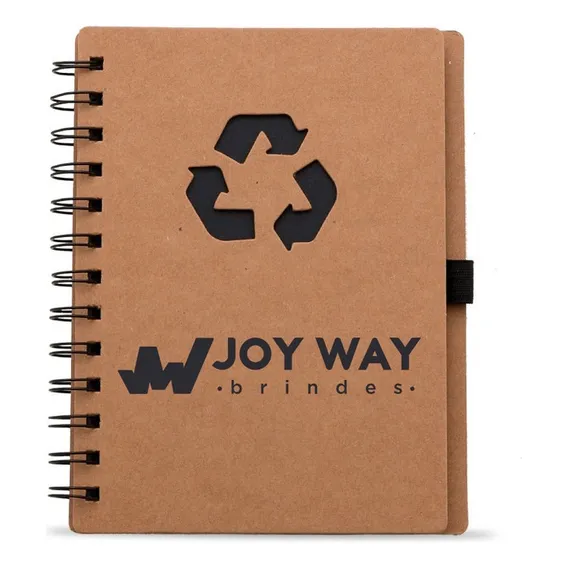 15 Bloco Anotações Eco Reciclado Preto Personalizado Foto 1