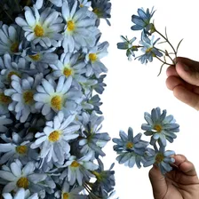 15 Buquês De Margaridas Flores Artificiais Realistas Atacado Cor Azul Foto mini 3