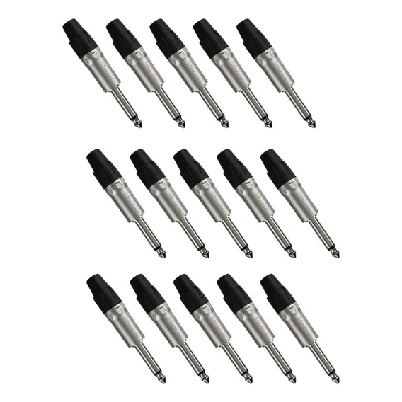 15 Conectores P10 Macho Linha Mono - Wireconex Wc1112 Cor Prateado Foto 1