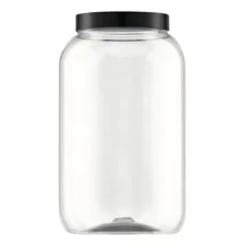 15 Pote Plástico Transparente Multiuso Tampa Rosca 3,6l Cor Preto Foto mini 1