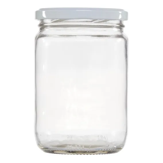 15 Potes De Vidro Boca Larga Berlim 600ml Para Salada Tampa Cor Branco Foto 1