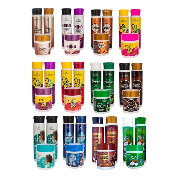 15 Produtos (5 Kits) Shampoo + Condicionador + Máscara Foto 1