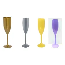 15 Taça Champanhe Acrílica Lisas 180ml Festa Cor Lilás Foto mini 2