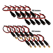 150 Conectores Rabicho P4 Femea+150 P4 Macho Fonte Fita Led Foto mini 1