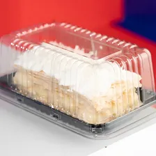 150 Embalagem Retangular Para Bolo/ Torta Com Tampa G62m Foto mini  2