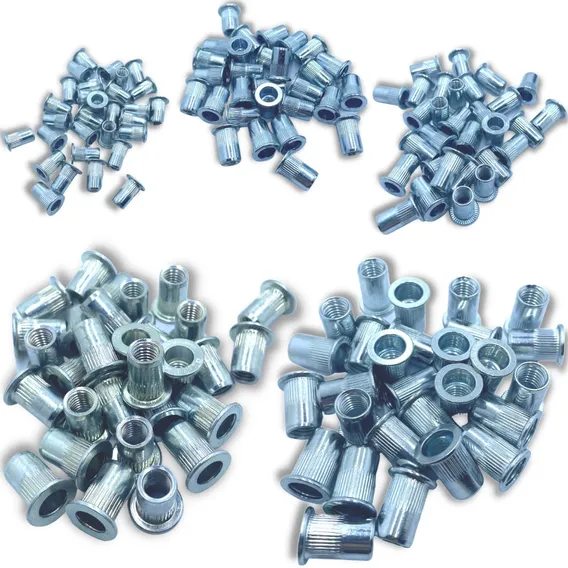150 Rebites Rosca Interna M4 M5 M6 M8 M10 Kit 30 Uni Cada Maberfix Parafusos Foto 1