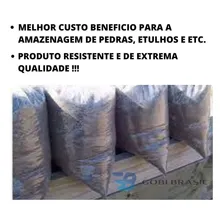 150 Saco Para Entulho Areia Pedra Reciclado Suporta Ate 20kg Foto mini 4