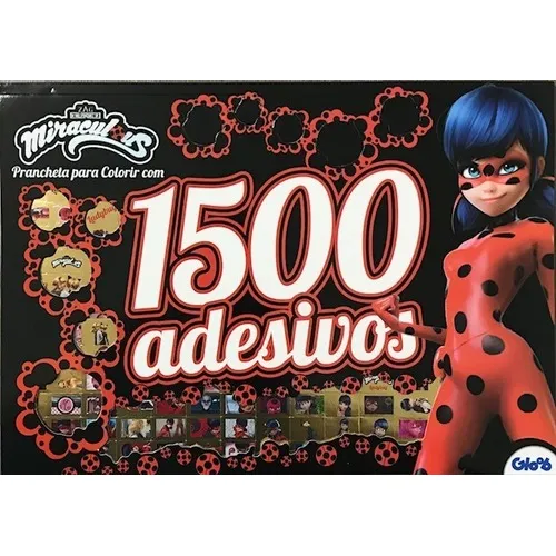 1500 Adesivos Prancheta Para Colorir - Ladybug Miraculous Foto 1