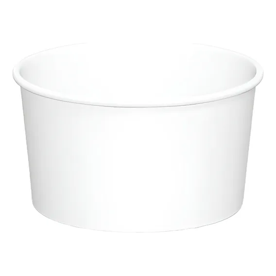 150un Pote Papel 180ml Biodegradável Para Sorvete Açaí Doces Cor Branco Foto 1