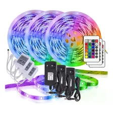 15m Fita Led Colorida 5050 Rgb 16 Cores + Fonte + Controle Foto  mini 1