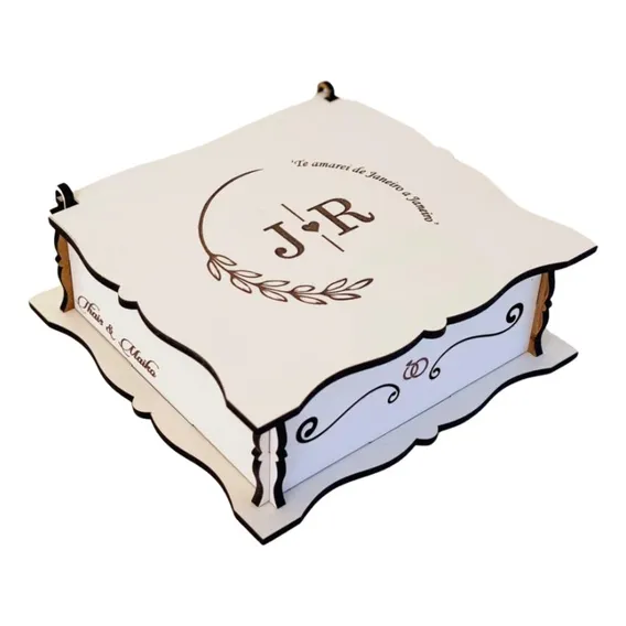 16 Caixa Branca Lembrancinha Casamento Personalizada 15x15x5 Cor Branco Foto 1