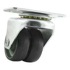16 Roda Rodinha Giratória Dupla RodÃzio 42mm 120kg Foto mini 4