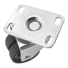 16 Roda Rodinha Giratória Dupla RodÃzio 42mm 120kg Foto mini 3